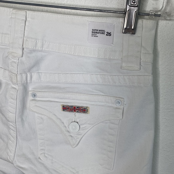 NEW HUDSON mid-rise baby bootcut jean in white 26 W170LDLW - Picture 7 of 9